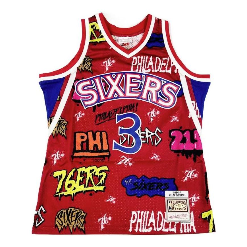 Потник Mitchell & Ness Mitchell & Ness Philadelphia Sixers Basketball Jersey Червено | TFSM4768-P7696AIVRED1, 0