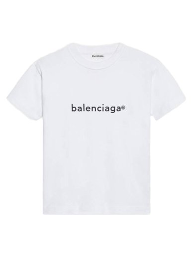 Тениска Balenciaga New Copyright Fitted T-shirt Бяло | 612964TIV549040