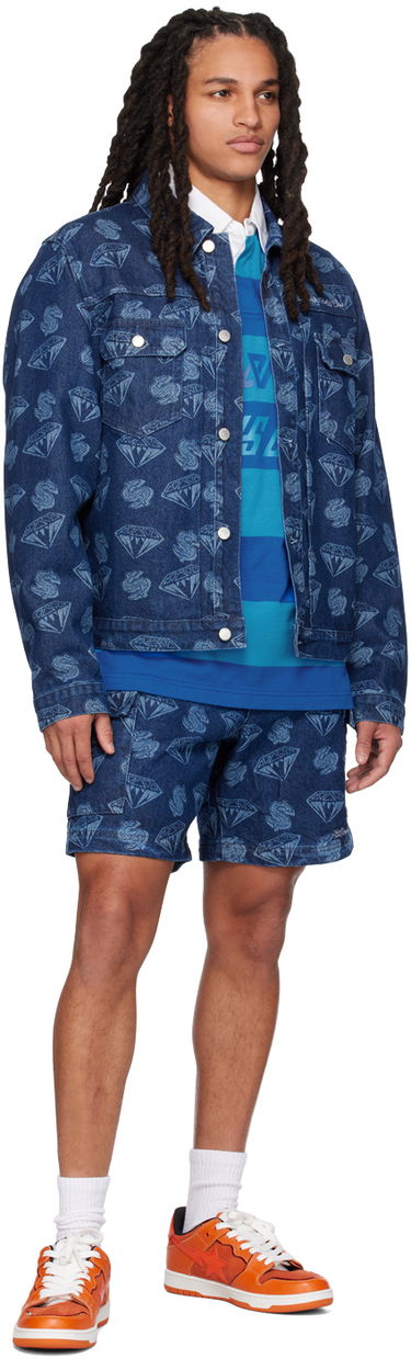 Къси панталони BILLIONAIRE BOYS CLUB Billionaire Boys Club Printed Denim Cargo Shorts Синьо | B23153, 3