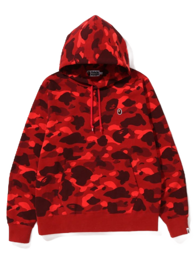 Суитчър BAPE Color Camo One Point Ape Head Pullover Hoodie Червено | 1I80-114-012
