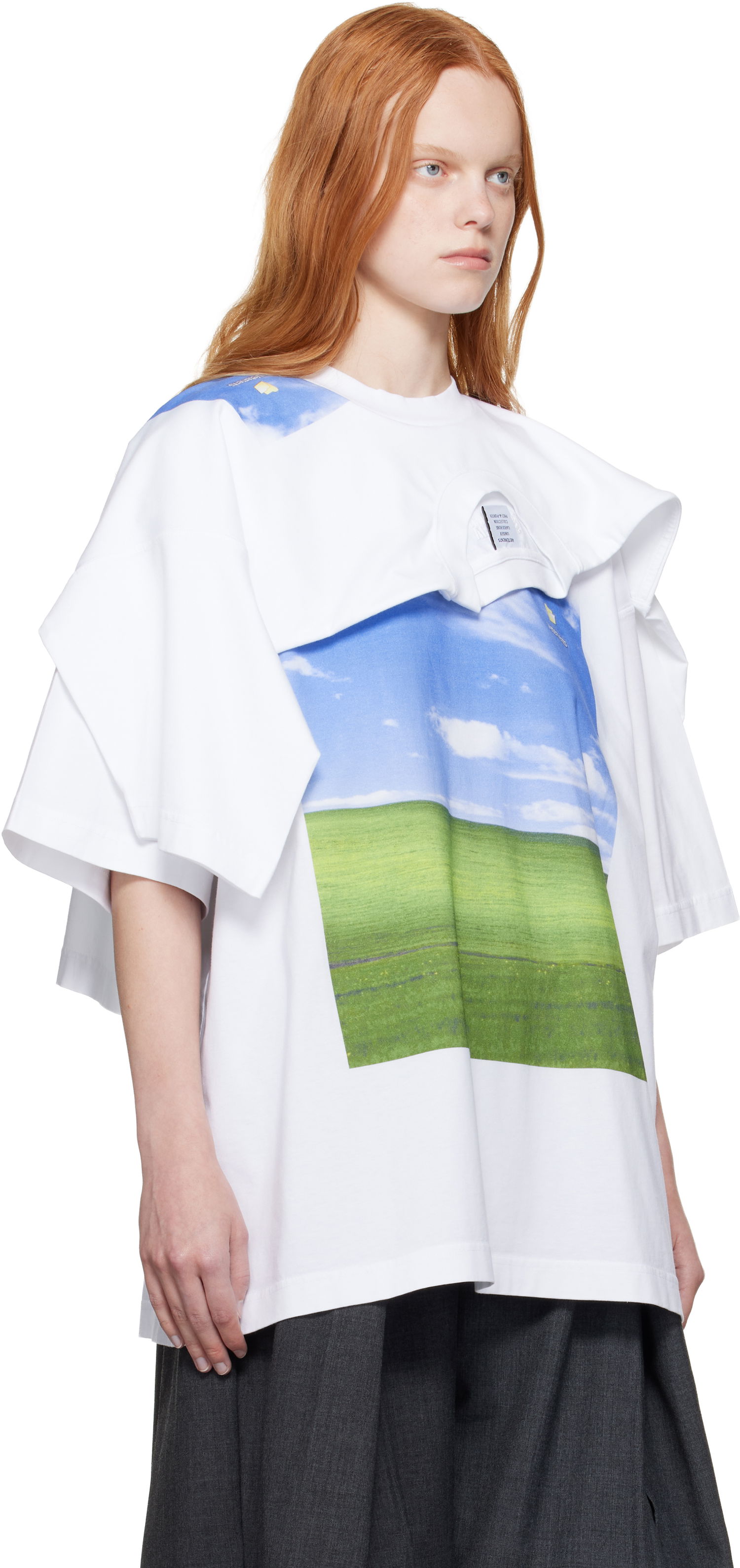 Тениска VETEMENTS Vetements Desktop Double Layered T-Shirt Бяло | UH76TR770W, 1