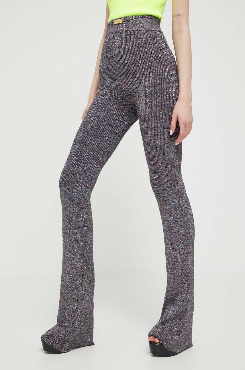 Панталони GCDS Lurex Melange Knit Trousers Сиво | SS23W680909, 0