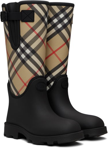 Кецове и обувки Burberry Burberry Marsh Stamp High Rubber Boots Бежово | 8111677, 3
