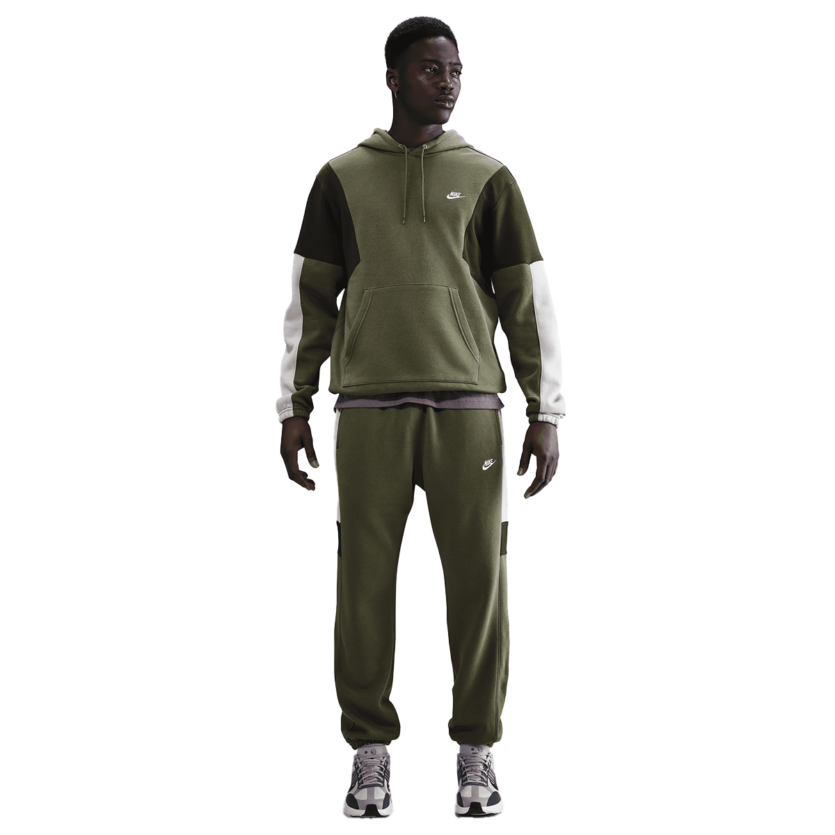Комплект Nike Nike Club Fleece Hooded Tracksuit Зелено | HV1165-222, 0