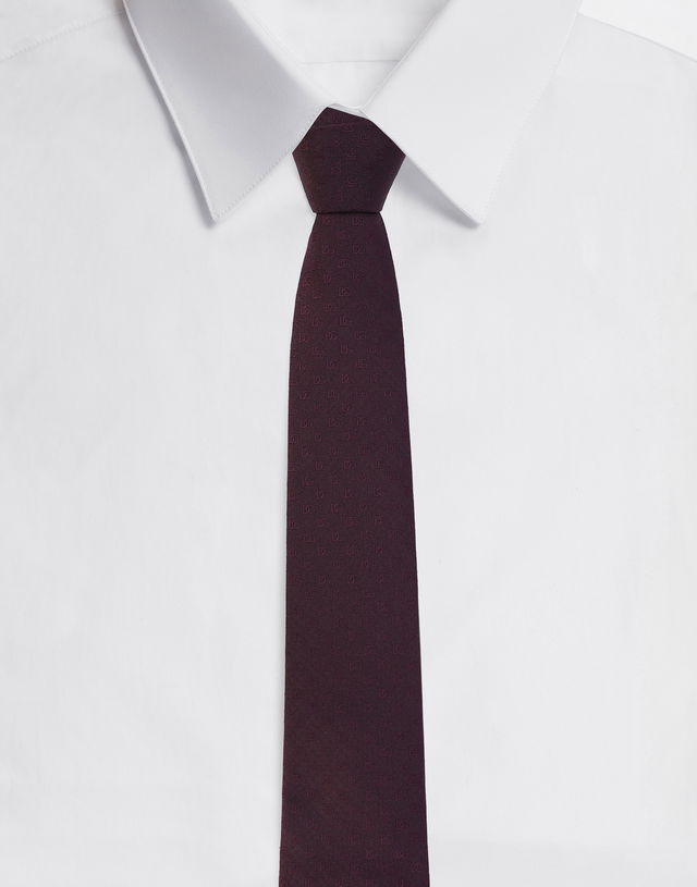 Dolce & Gabbana 8cm Silk Jacquard Blade Tie With DG Logo