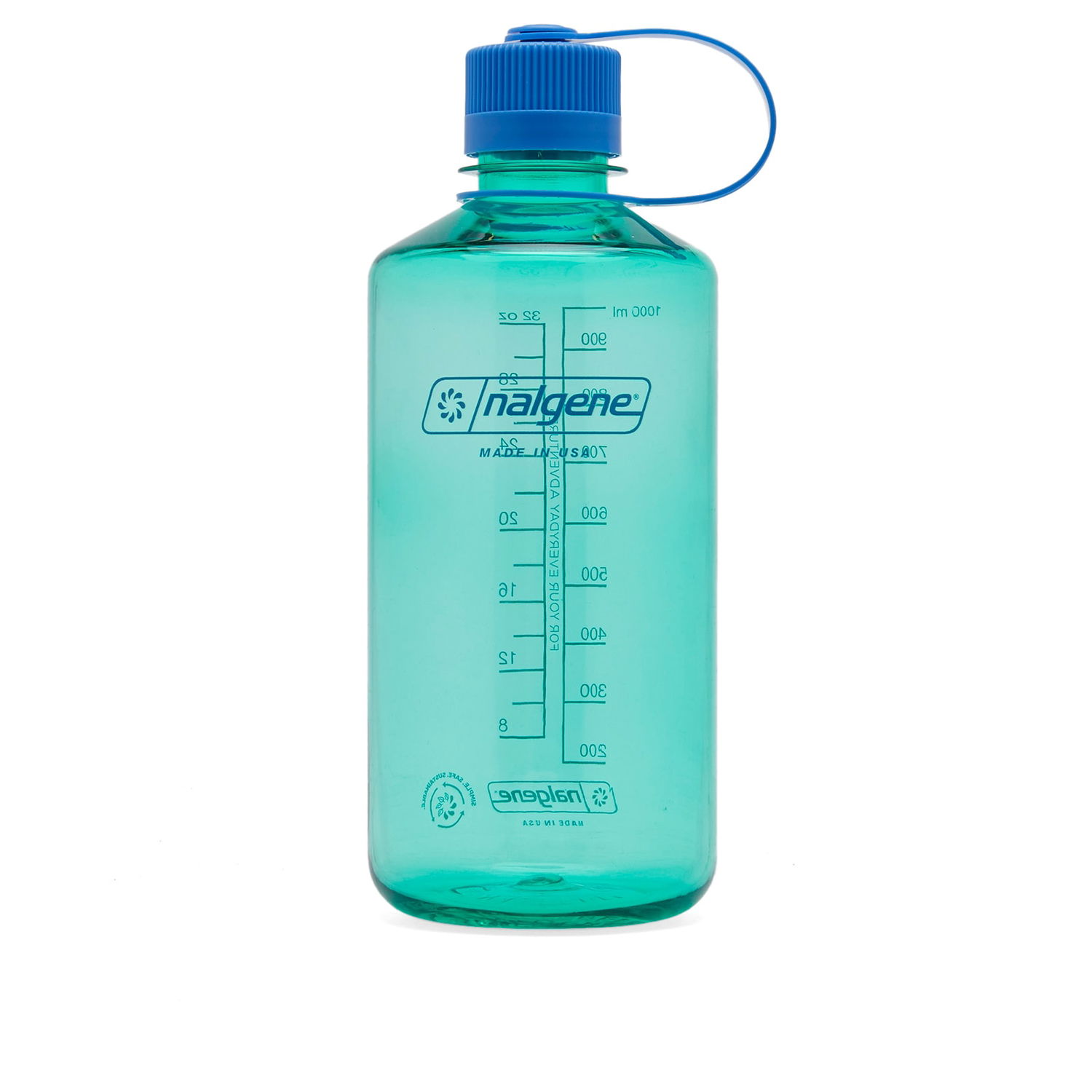 Бутилки за пиене Nalgene Narrow Mouth Tritan Sustain 1L Water Bottle Тюркоазено | N2021-3432, 1
