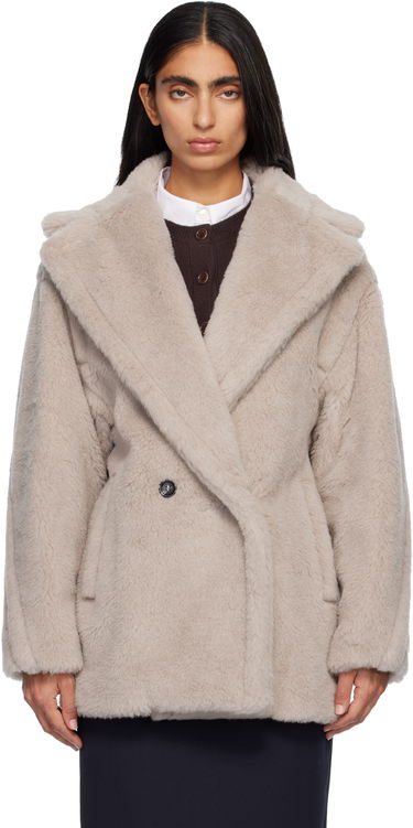 Палта Max Mara Olga Plush Double-Breasted Coat Бежово | 2521086032600, 0