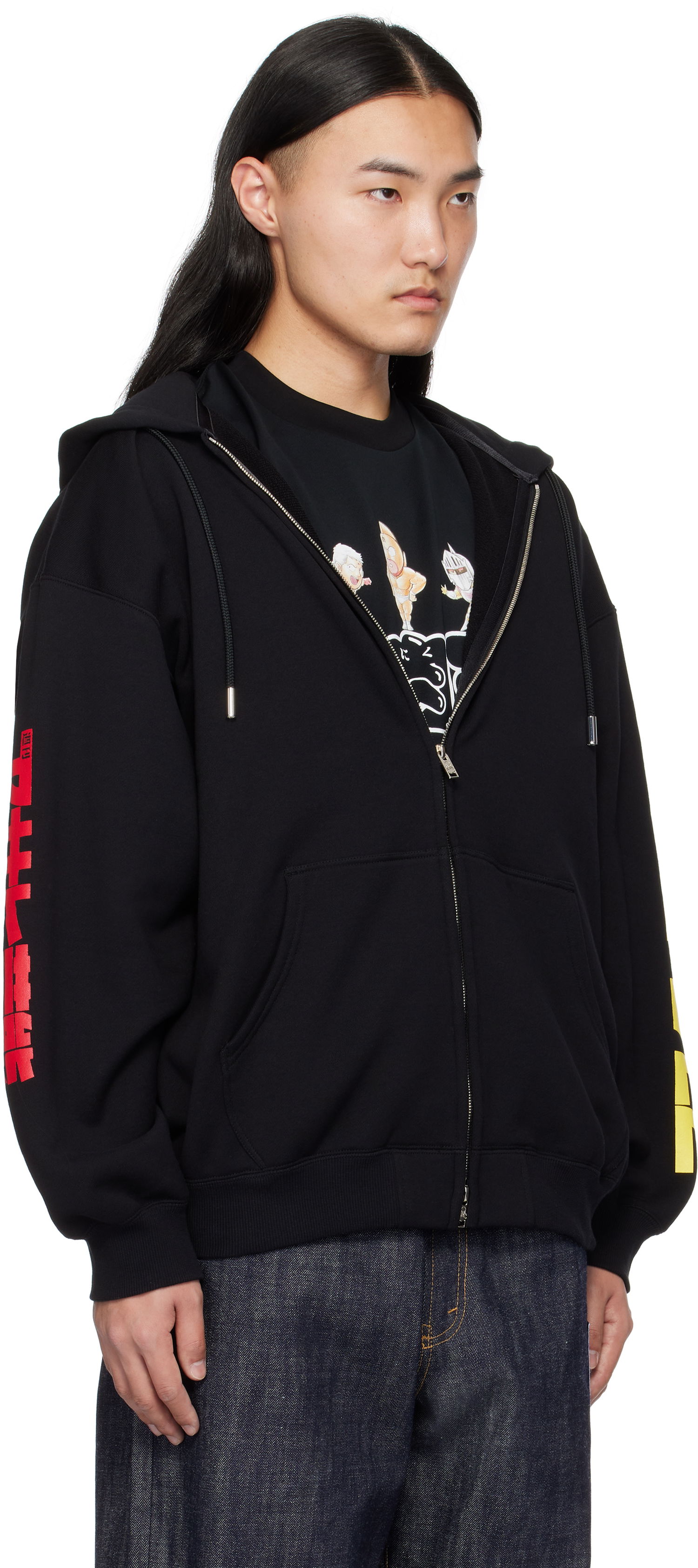 Суитчър Mastermind WORLD Mastermind World Geino Zip Hoodie Черно | MJ24C13-SW110-692, 1