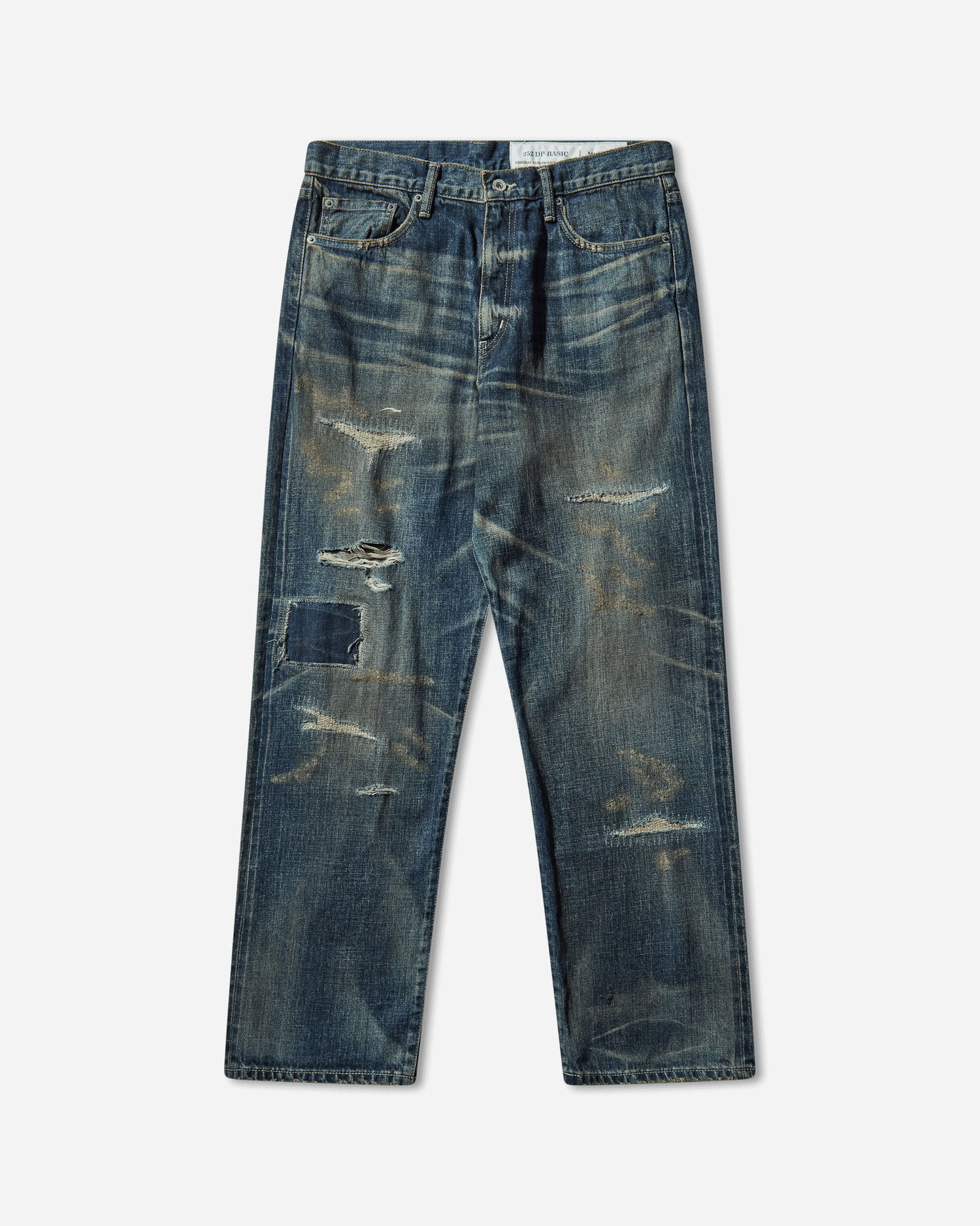 Дънки Neighborhood Savage Distressed Ripped Patched Denim Jeans Синьо | 252XBNH-PTM08 INDIGO, 1
