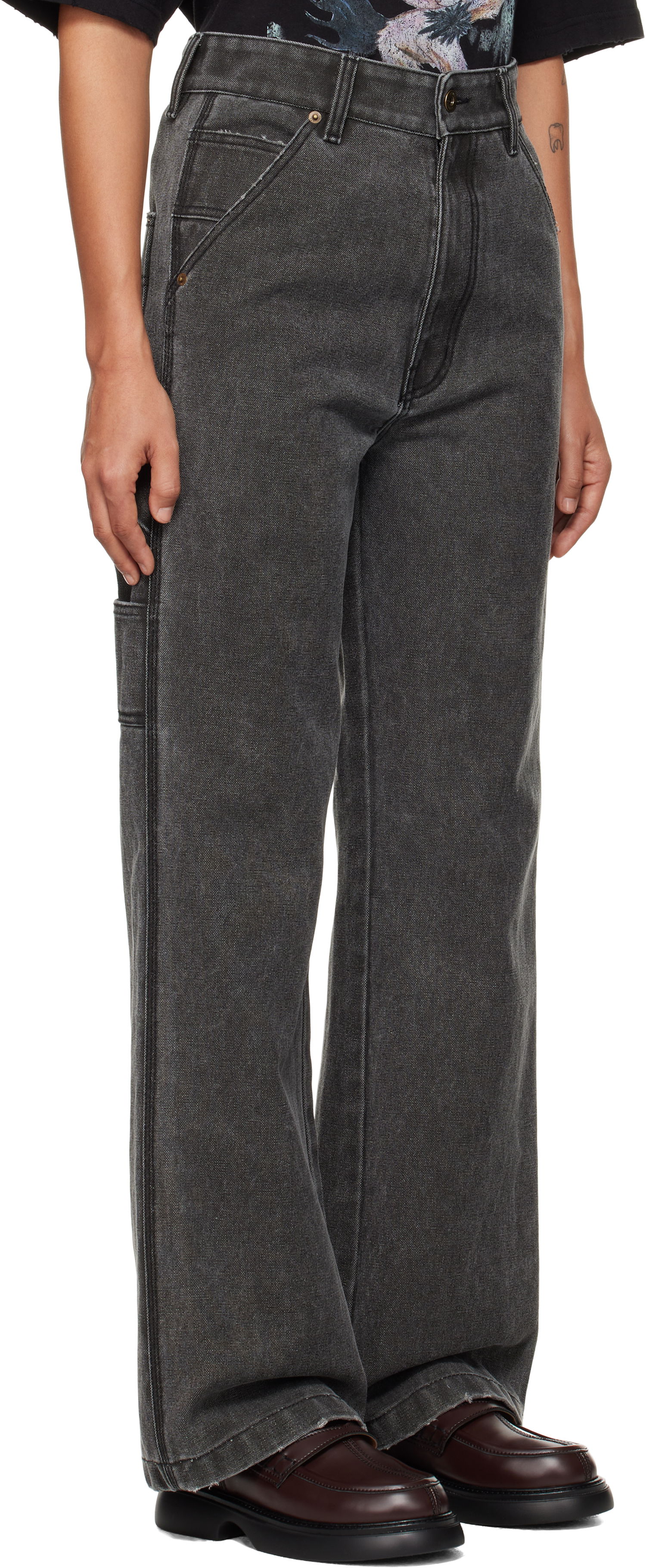 Дънки We11done We11done Carpenter Jeans Сиво | WD-PT3-24-265-W-BK, 1