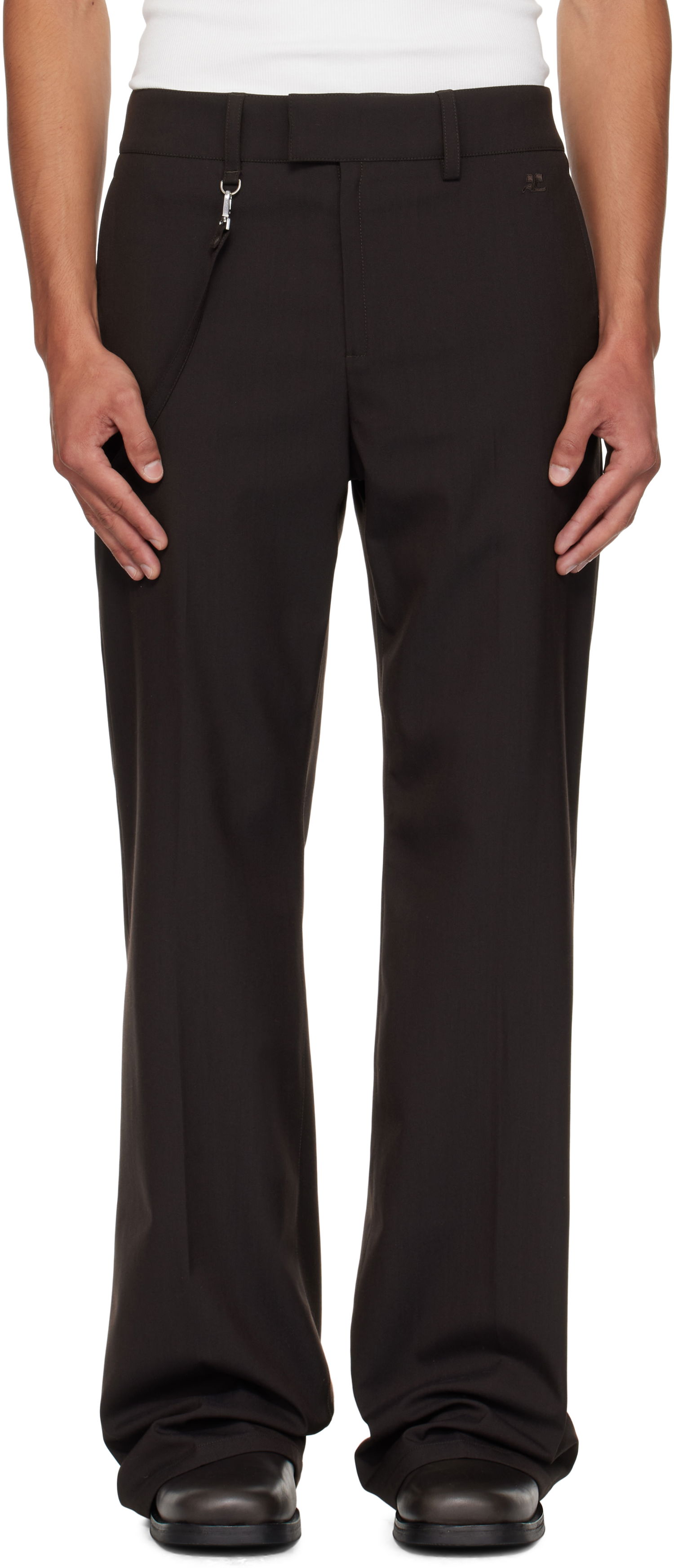 Панталони Courrèges Courrèges Light Twill Bootcut Trousers Черно | 325CPA412PL0222, 0