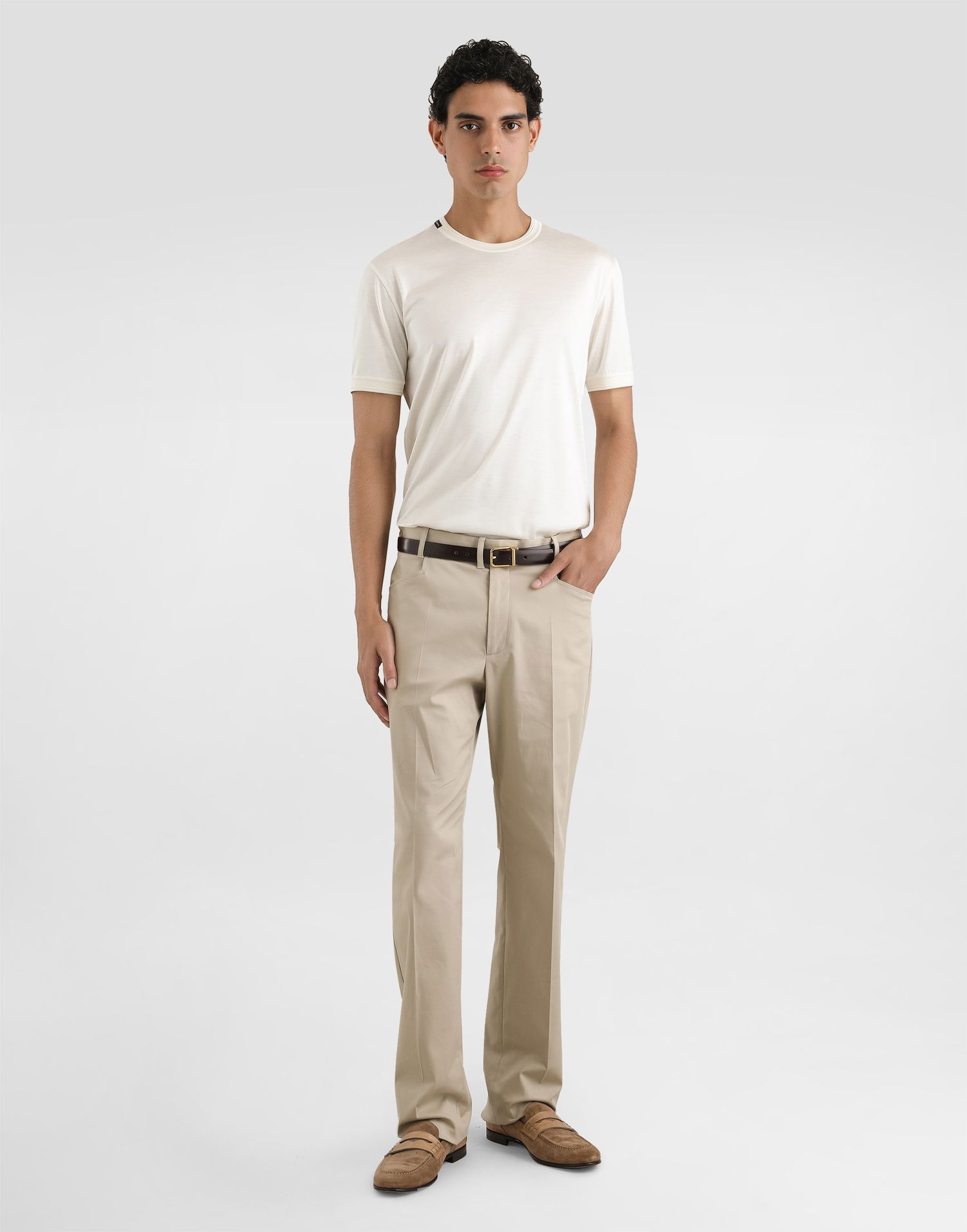 Тениска Dolce & Gabbana Dolce & Gabbana Silk Short-Sleeved T-Shirt Бяло | G8ST1TFU75FW0111, 1