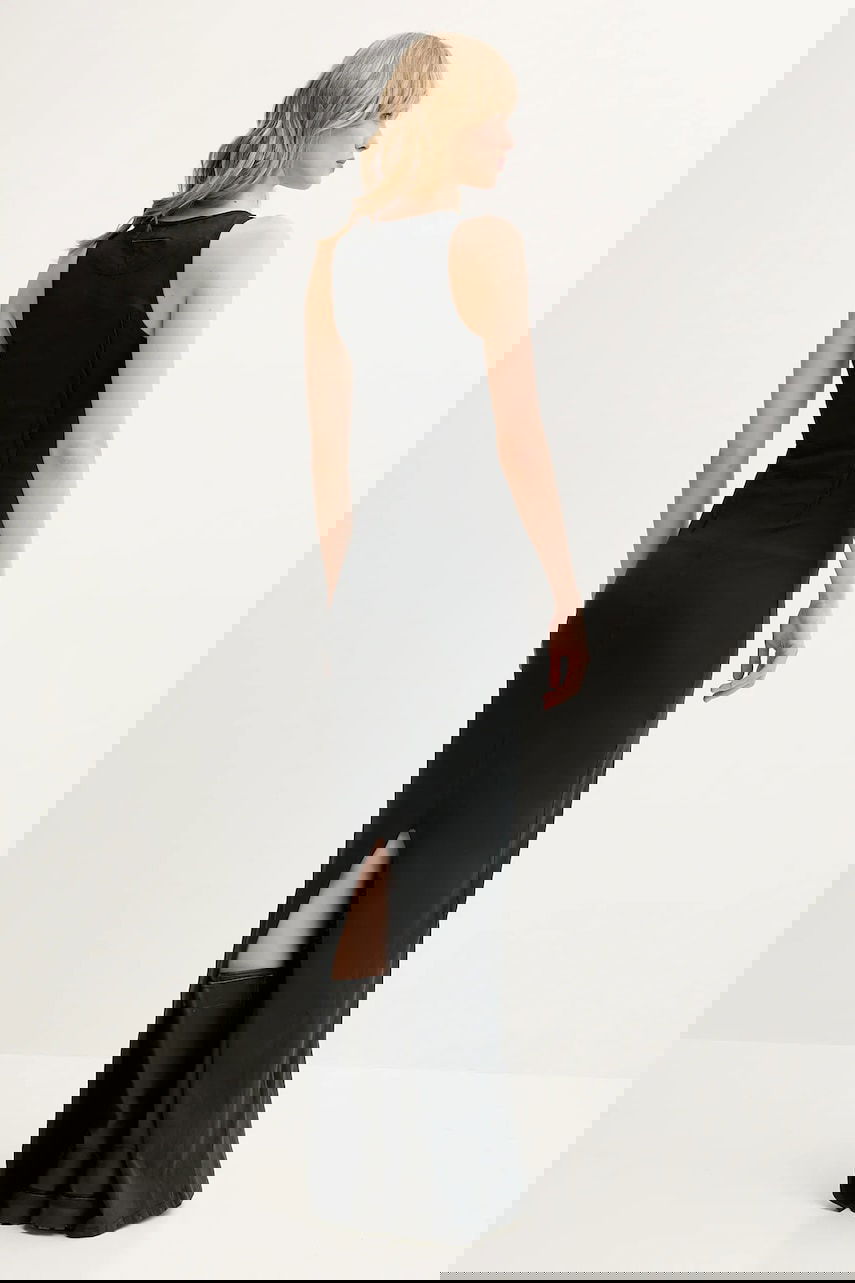 Pокля Maison Margiela MM6 Maison Margiela Cotton Fitted Maxi Dress Черно | S62DG0048.M20108.899, 1