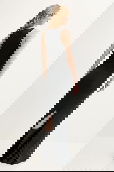 Pокля Maison Margiela MM6 Maison Margiela Cotton Fitted Maxi Dress Черно | S62DG0048.M20108.899, 1