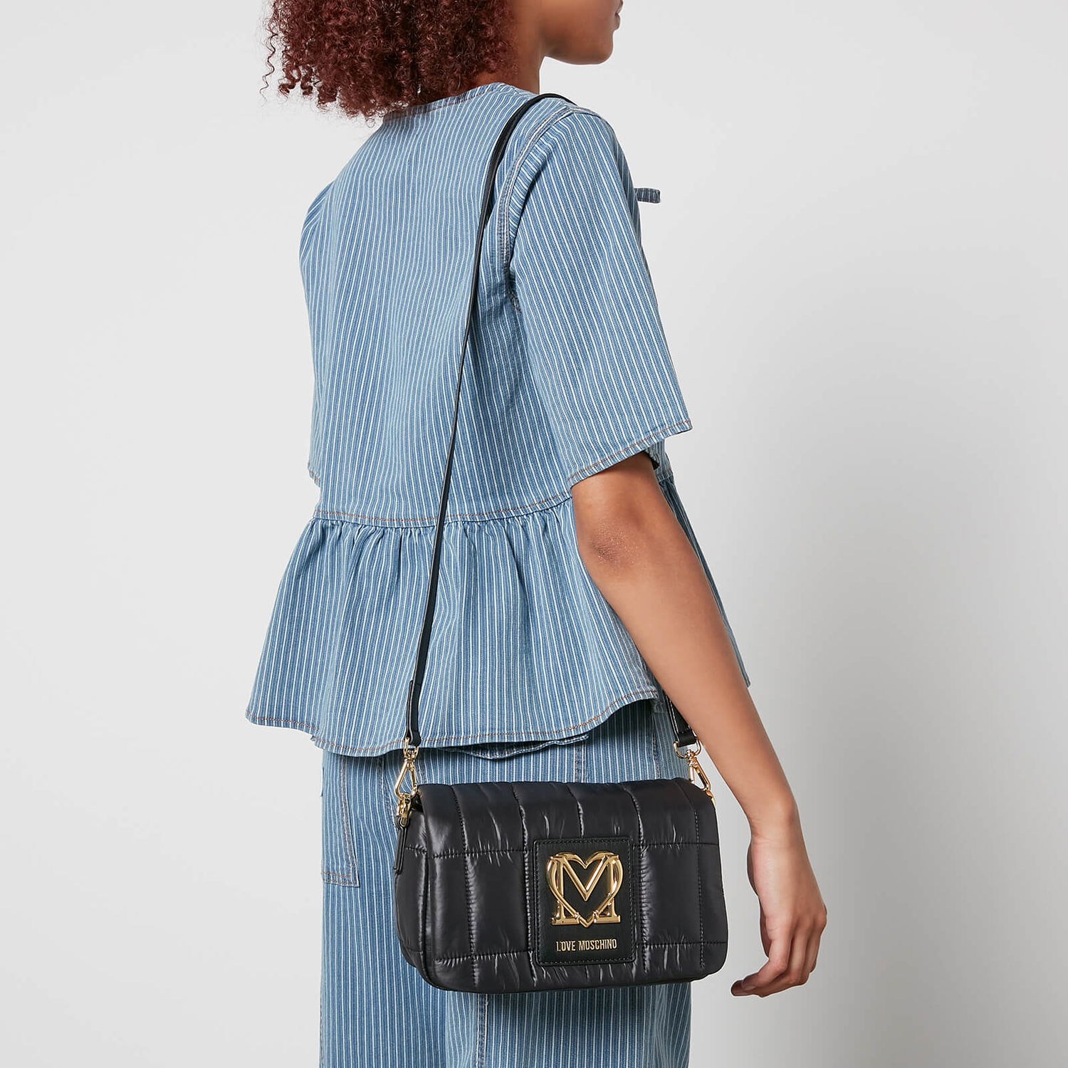 Дамска чанта Moschino Love Moschino Thin Air Quilted Shell Shoulder Bag Черно | JC4142PP1HLJ100A, 1