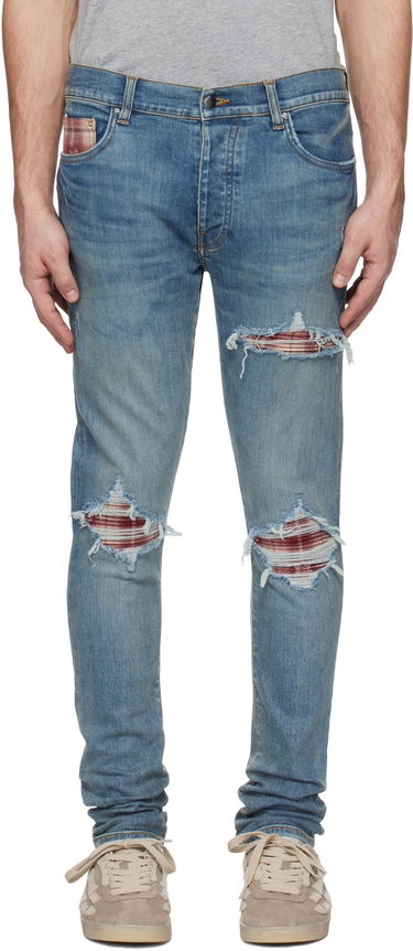 Дънки AMIRI Quad Plaid MX1 Jeans Синьо | AMDNSY1104, 0