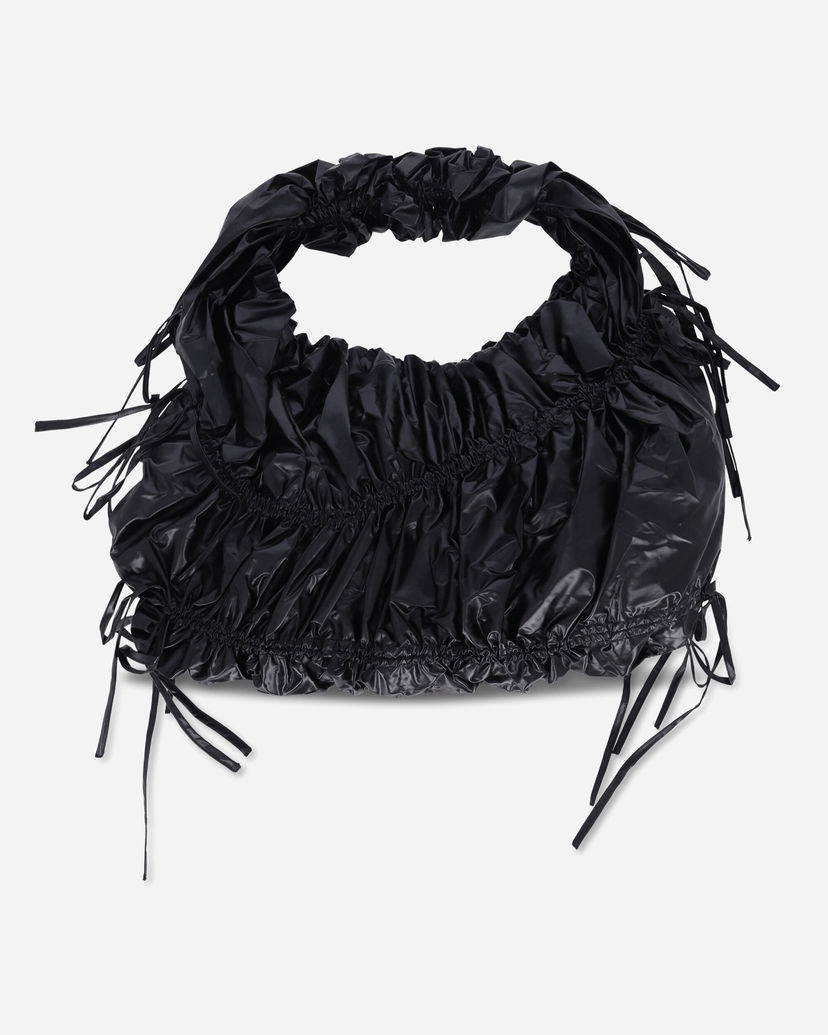Чанта през рамо OpéraSPORT Clariesse Ruched Drawstring Shoulder Bag Черно | W6AW24  4