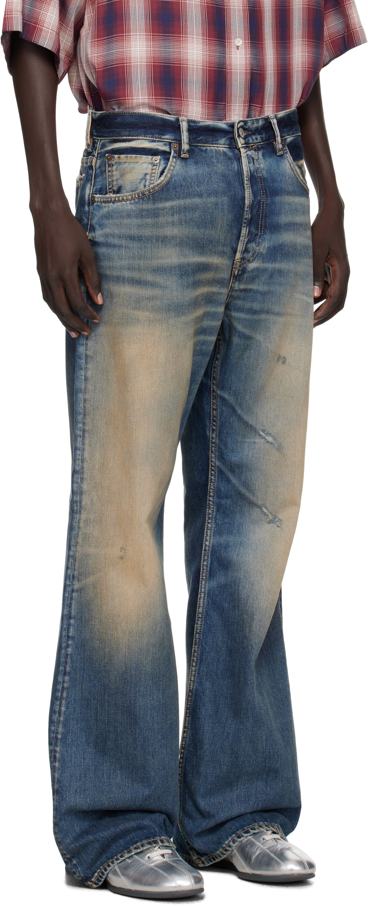 Дънки Acne Studios Acne Studios Regular Fit 2021M Jeans Синьо | B00424-, 1