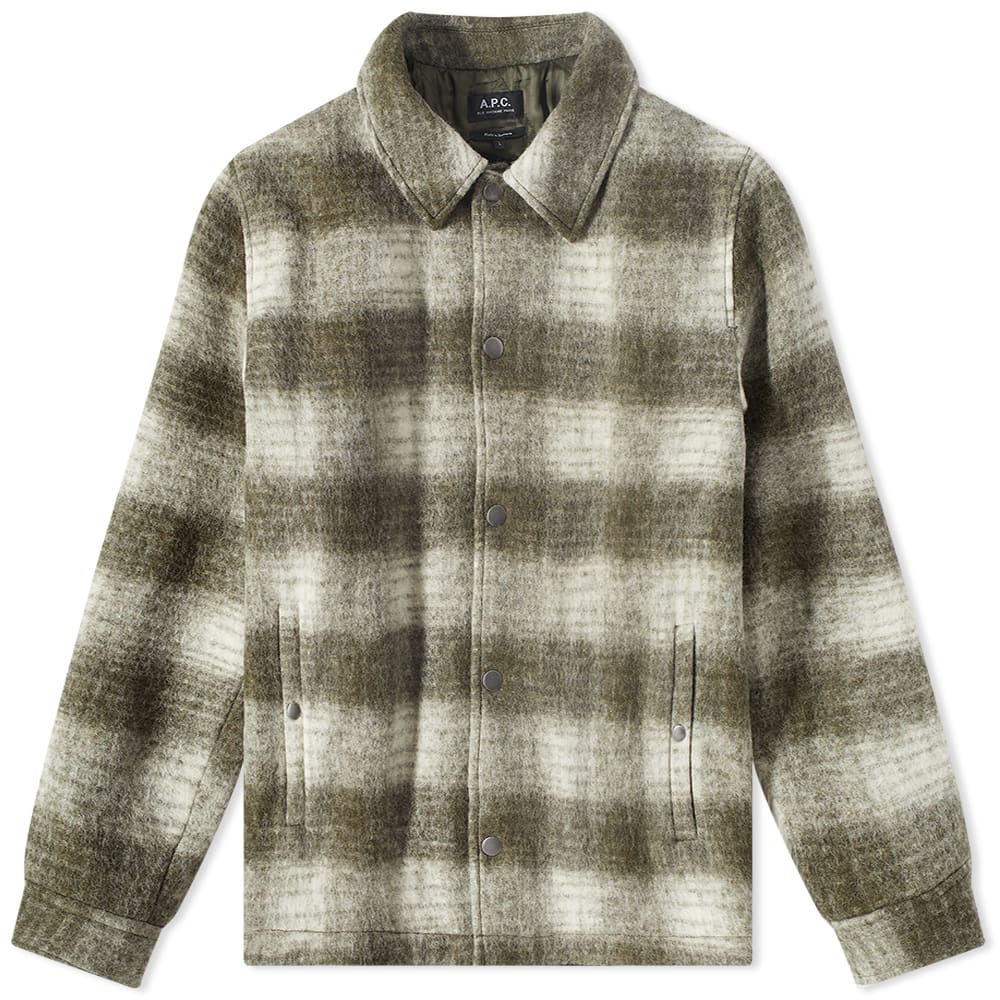 Яке A.P.C. New Alan Check Wool Jacket Зелено | WOAOR-M02791-JAA, 0