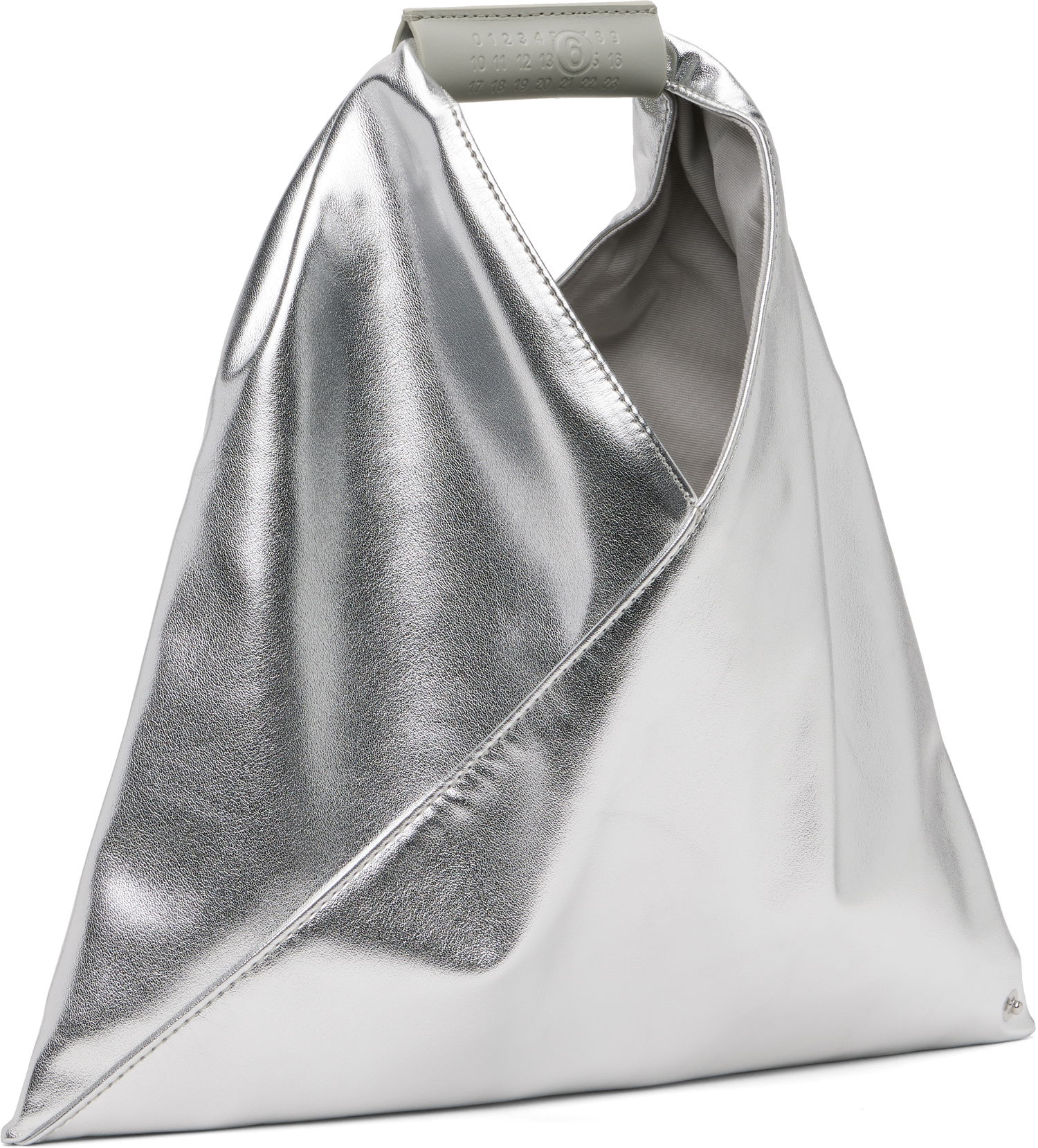 Дамска чанта Maison Margiela MM6 Maison Margiela Triangle Mini Tote Металик | SB6WD0013 P8496, 1