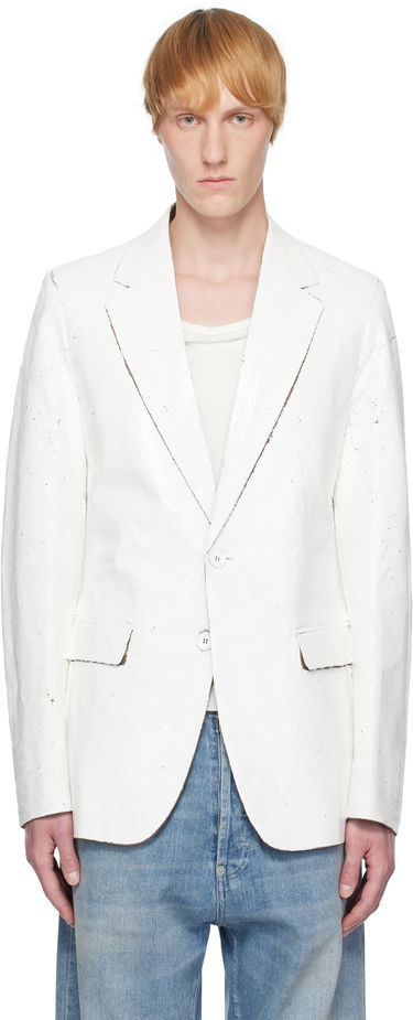 Яке Maison Margiela MM6 Maison Margiela Painted Blazer Бяло | SH2BN0010 M35437, 0