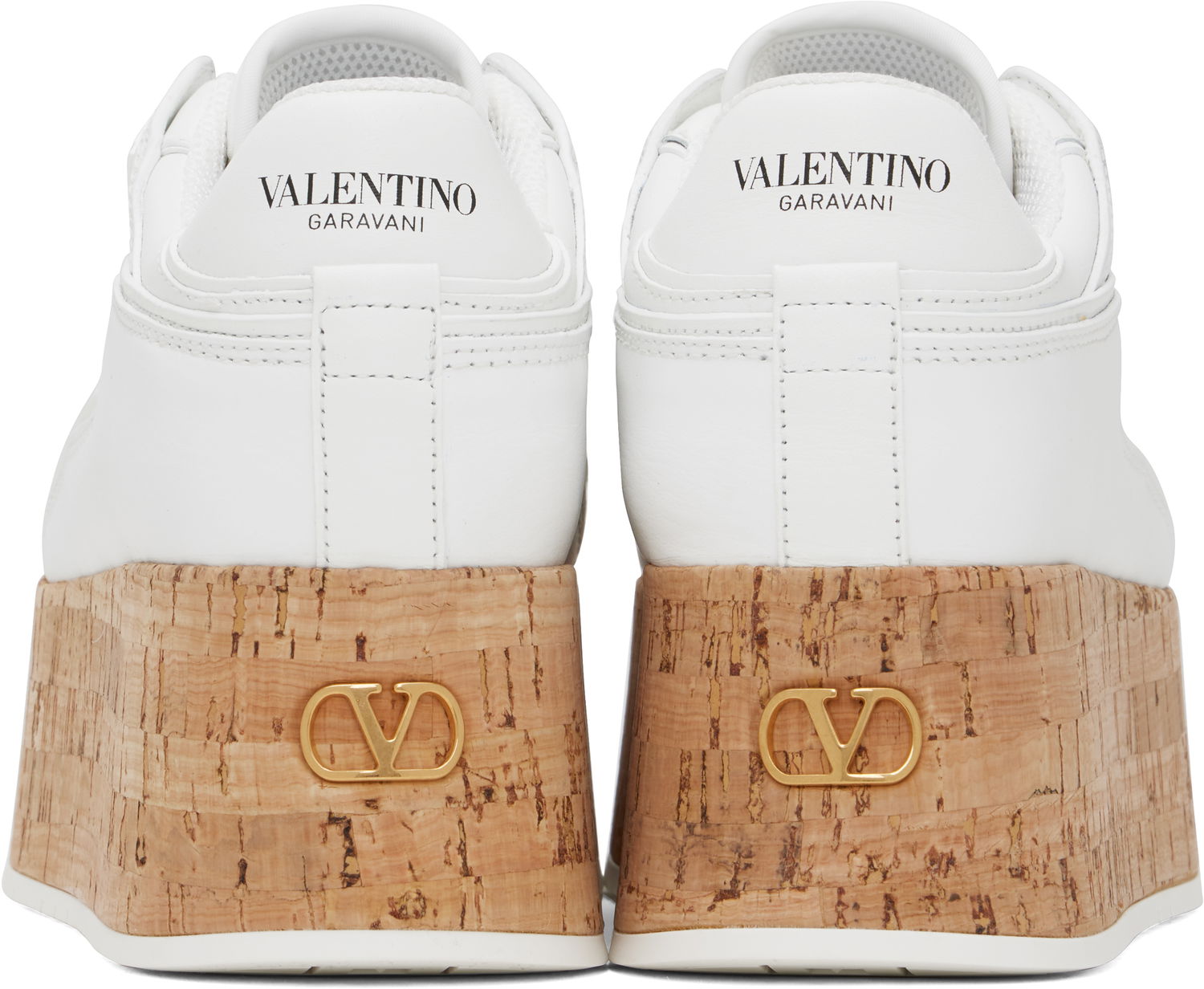 Кецове и обувки Valentino Valentino Garavani Freedots XL Calfskin & Cork Бяло | 6W2S0IG5NGG, 1