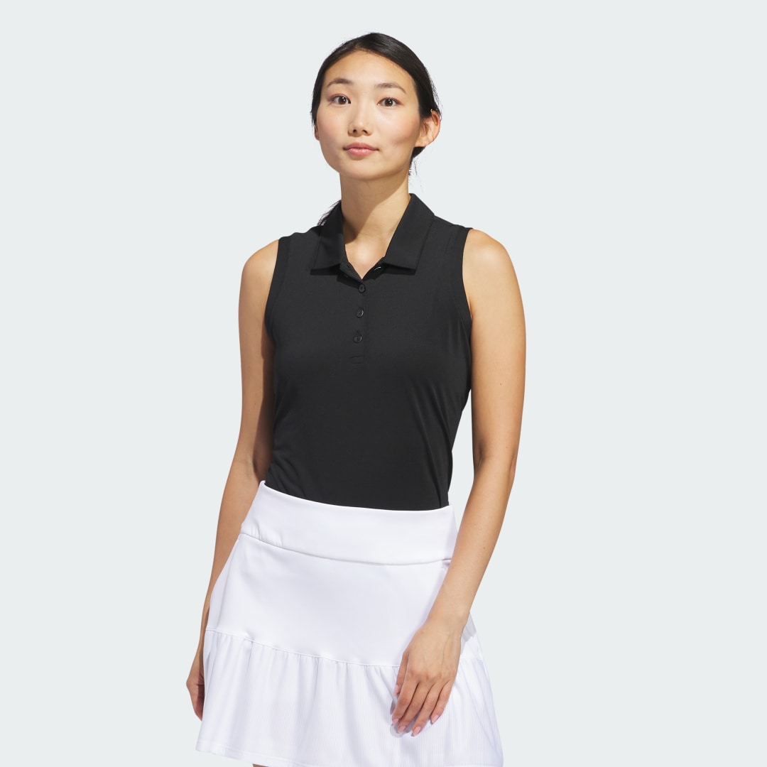 Поло тениска adidas Performance Ultimate365 Solid Sleeveless Polo Shirt Черно | IN2536, 1