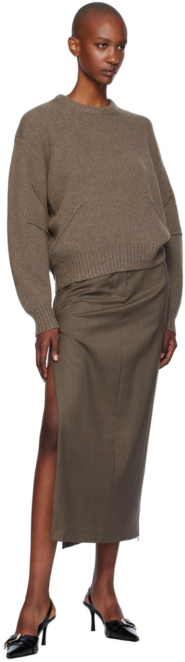 Пуловер Helmut Lang Apex Knit Sweater Кафяво | O07HW705, 3