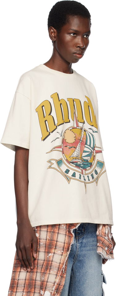 Тениска Rhude Rhude Sailing Graphic T-Shirt Бяло | RHSS25TT01012, 1
