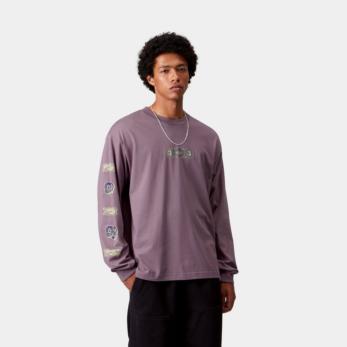 Тениска Carhartt WIP Carhartt WIP 3 One 3 Long Sleeve T-Shirt Лилаво | I035504_9, 0