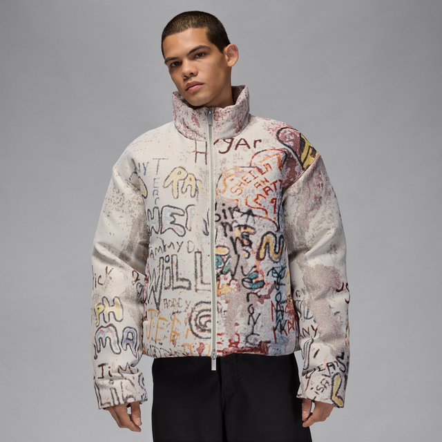 Air Jordan Graffiti Print Puffer Jacket