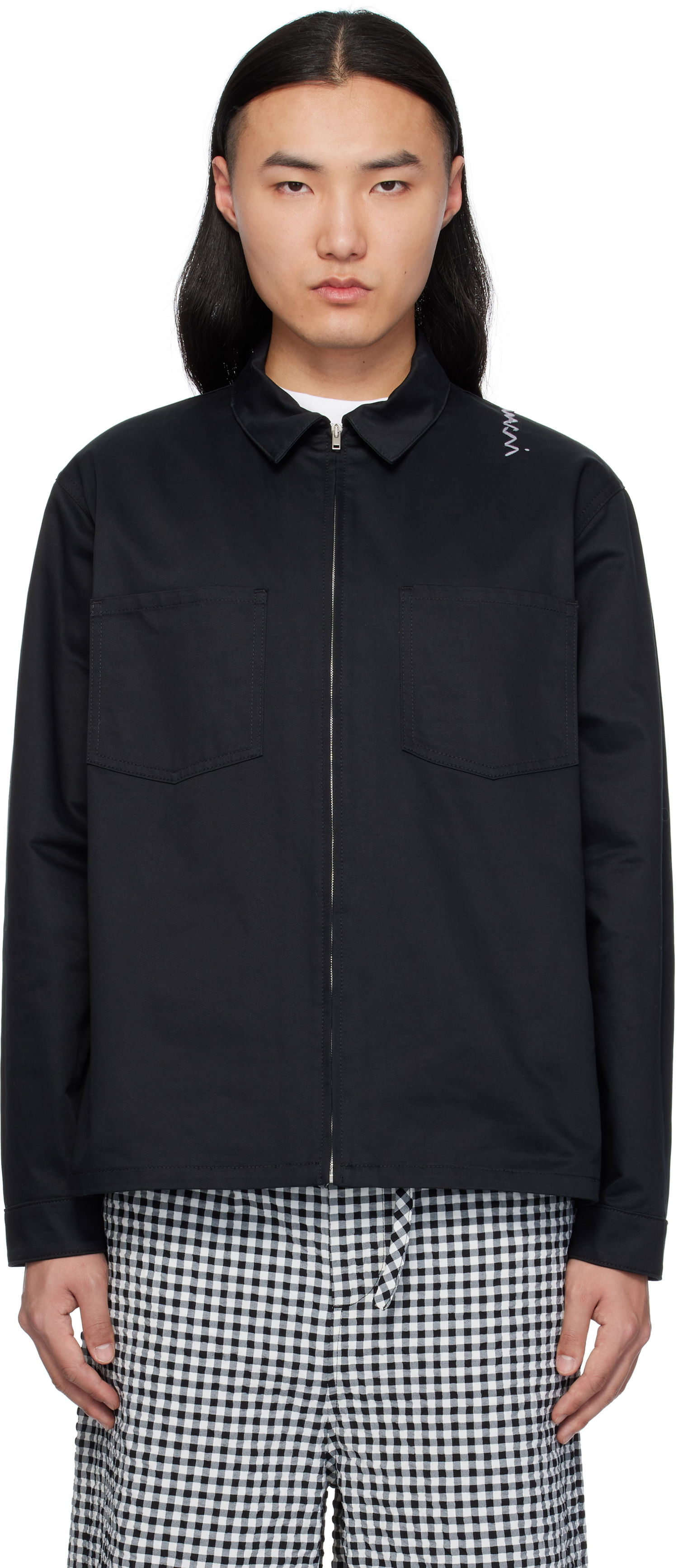 Риза Marni Marni Organic Cotton Zip-Up Shirt Черно | CUMU0297S0 UTC311, 0