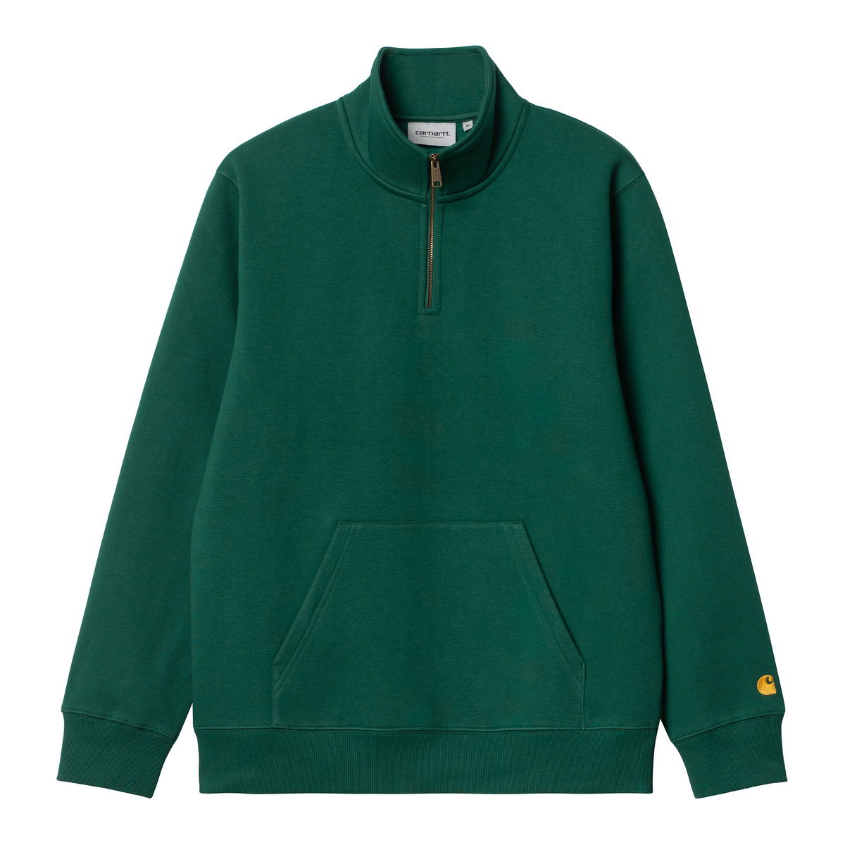 Суитчър Carhartt WIP Chase Neck Zip Hoodie Зелено | I033665_1YW_XX, 1