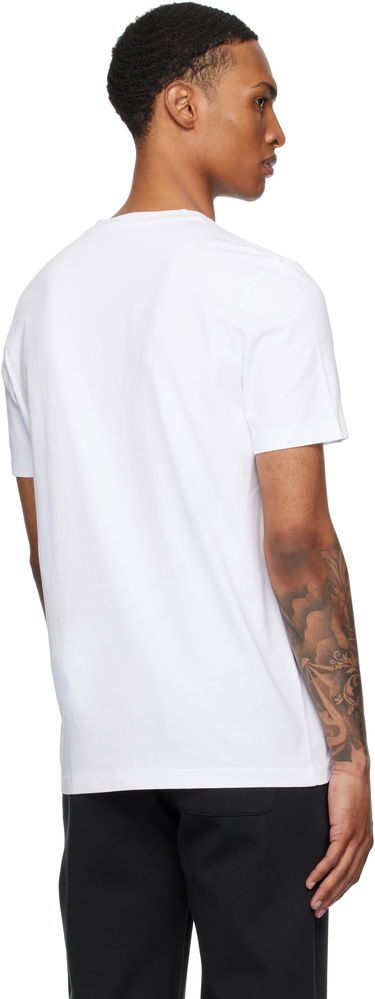 Тениска Moncler Moncler Flocked Logo Cotton T-Shirt Бяло | K20918C000368390T, 2