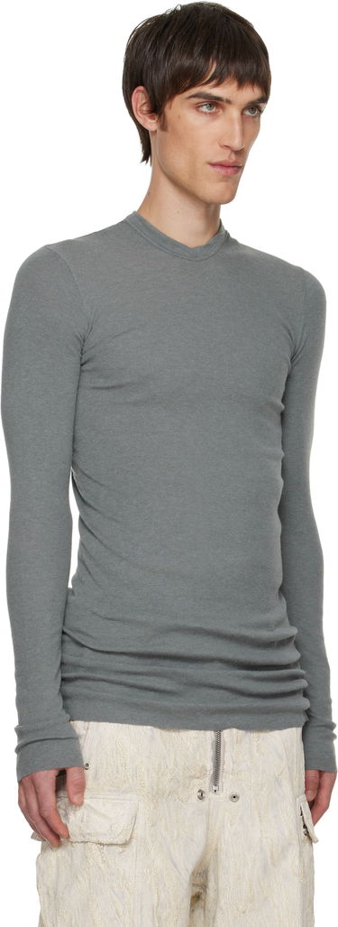 Суитчър Rick Owens Concordians Rib LS Hoodie Зелено | RU02E1260 RJR, 4