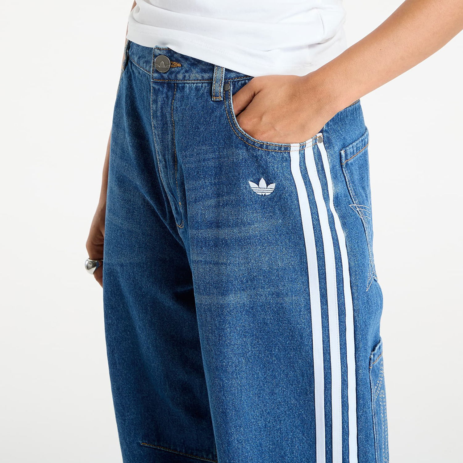 Дънки adidas Originals adidas Originals Baggy GFX Denim Pants Синьо | KC6278, 1