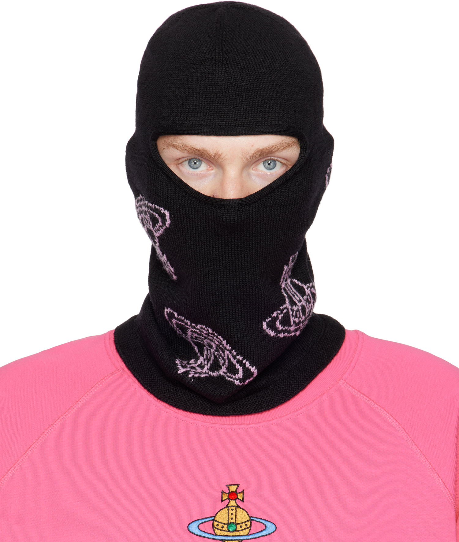 Шапка Vivienne Westwood All Over Orbs Balaclava Черно | 8102001M-K004C-, 0