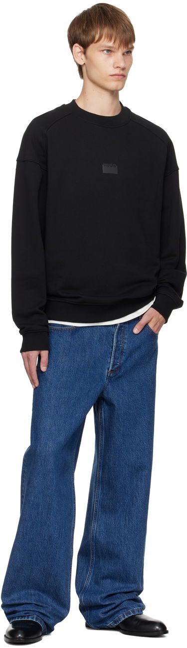 Суитчър BOSS HUGO Bonded Logo Sweatshirt Черно | 50546672, 3