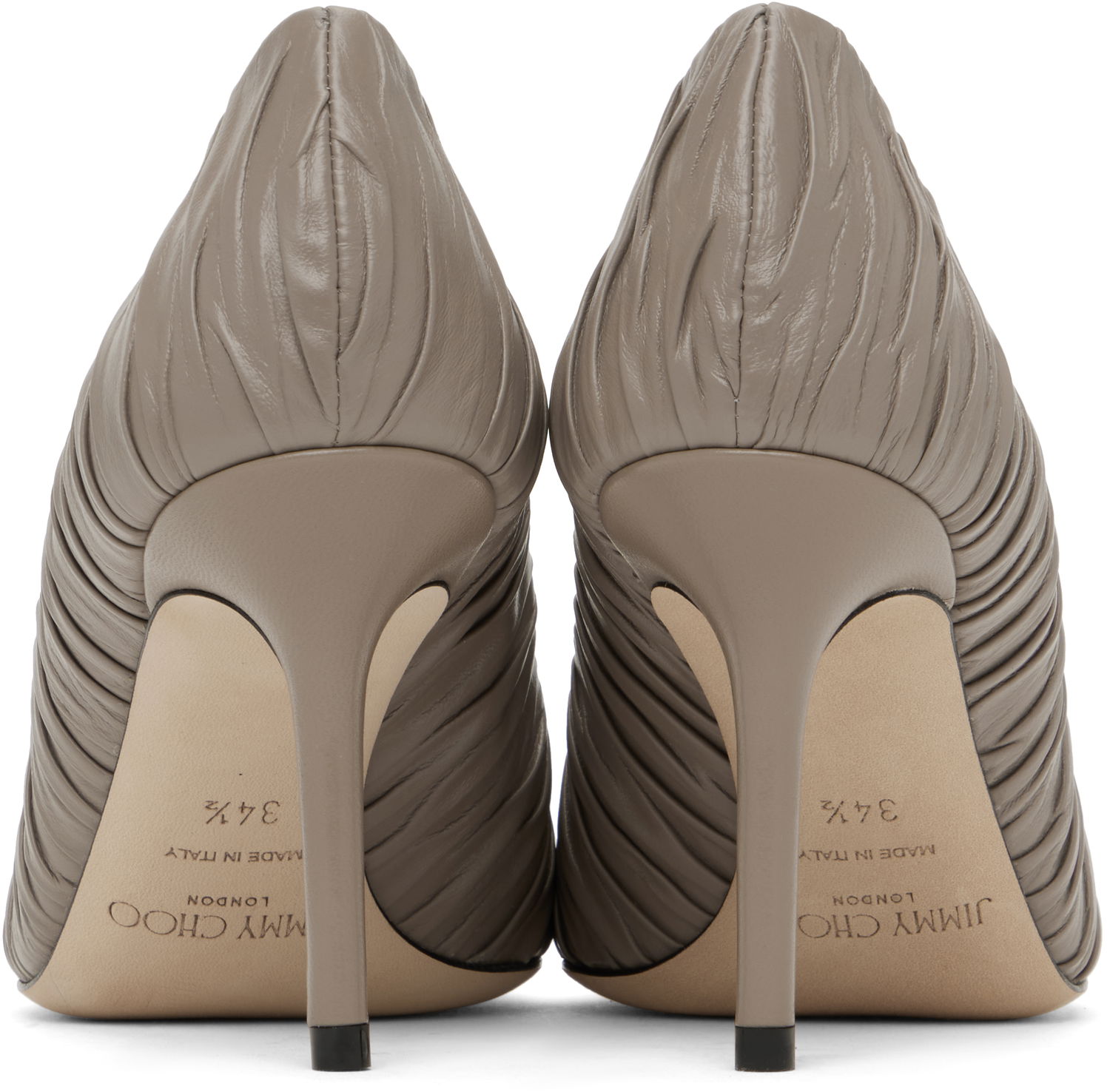 Кецове и обувки Jimmy Choo Jimmy Choo Love 85 Ruched Pumps Сиво | LOVE 85, 1