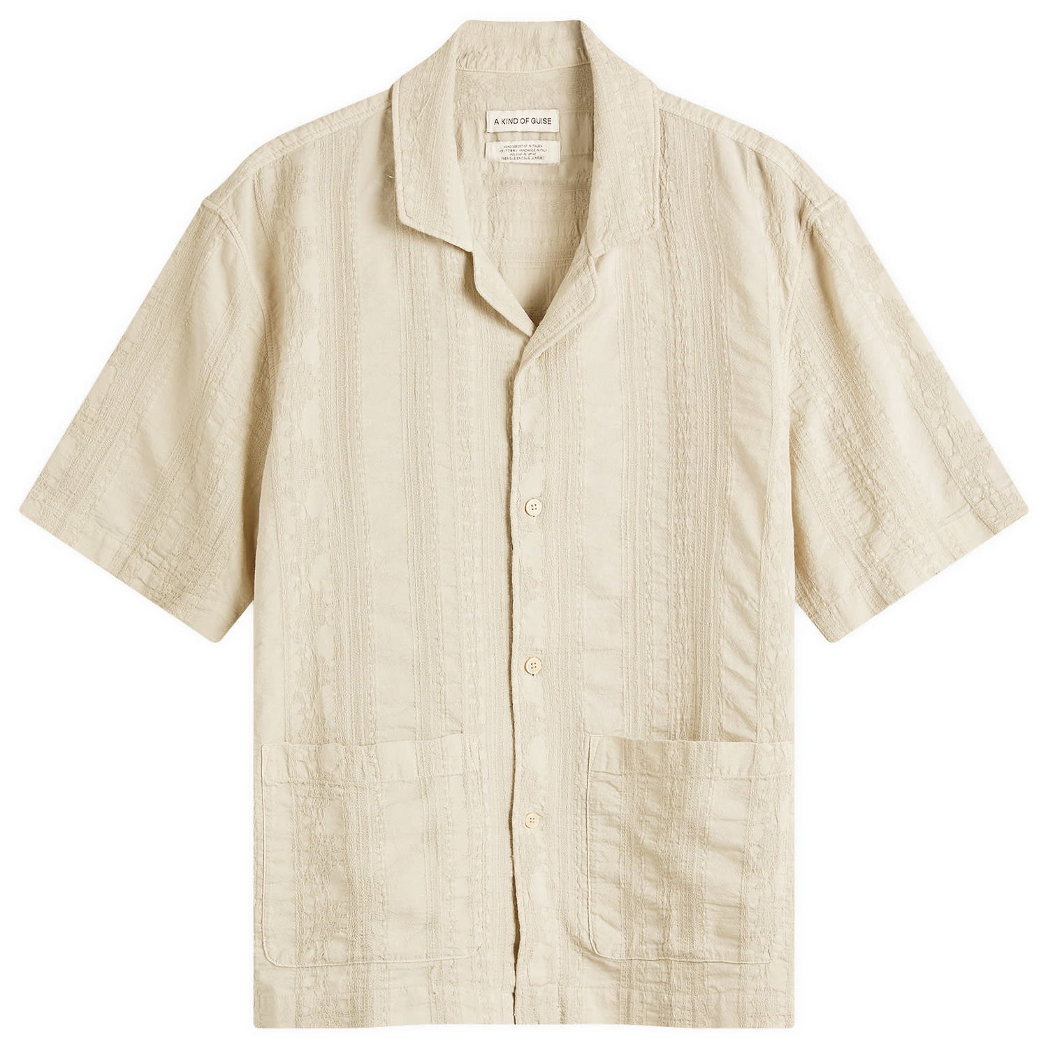 Риза A Kind of Guise A Kind of Guise Salvi Textured Shirt, Size Large Бежово | 147-11702-817, 0