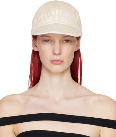 Шапка с козирка Courrèges Courrèges Embroidered Washed Cap Бежово | 124ACT031CO0024, 0