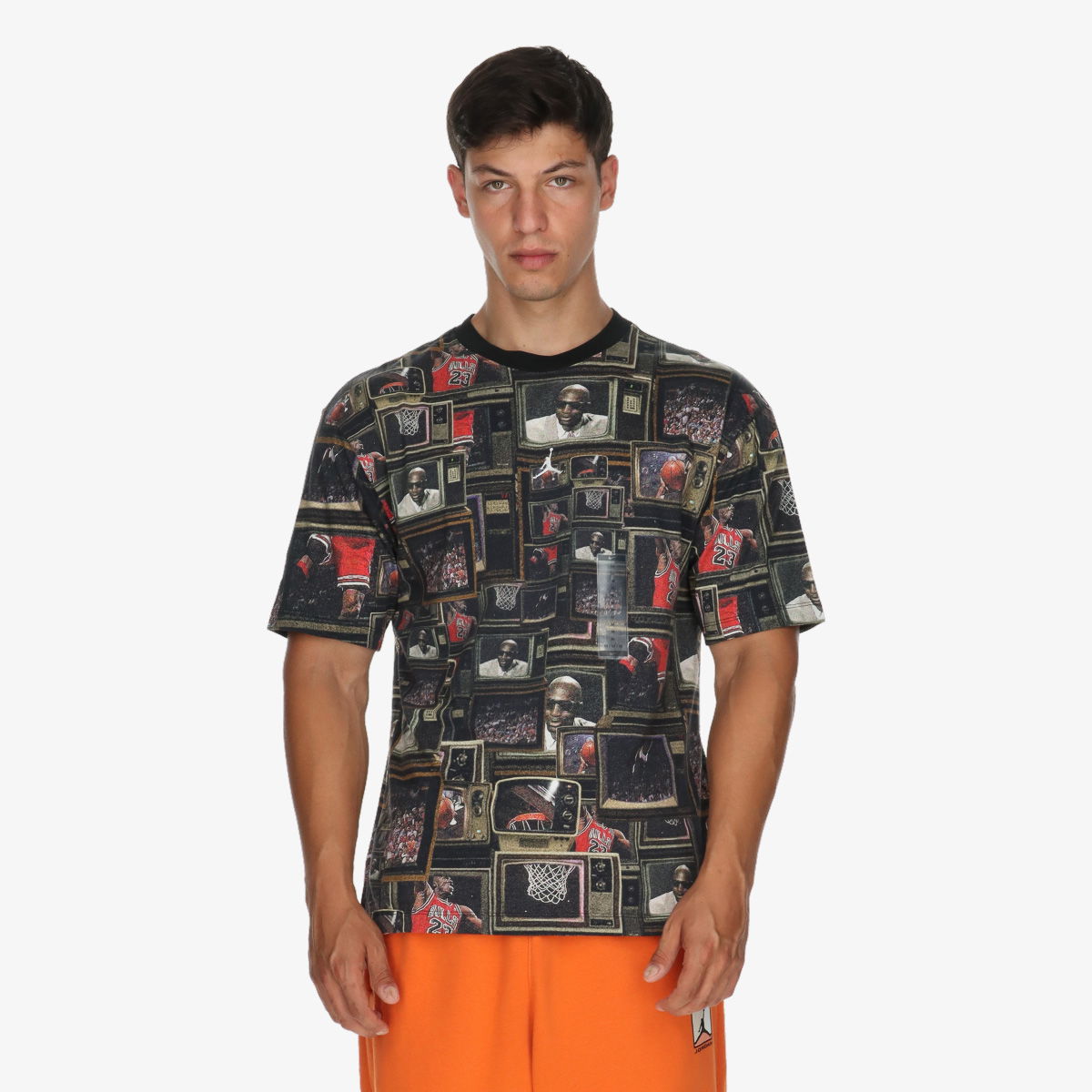 Тениска Nike Michael Jordan TV Allover Print T-Shirt Черно | HQ8946-010, 0