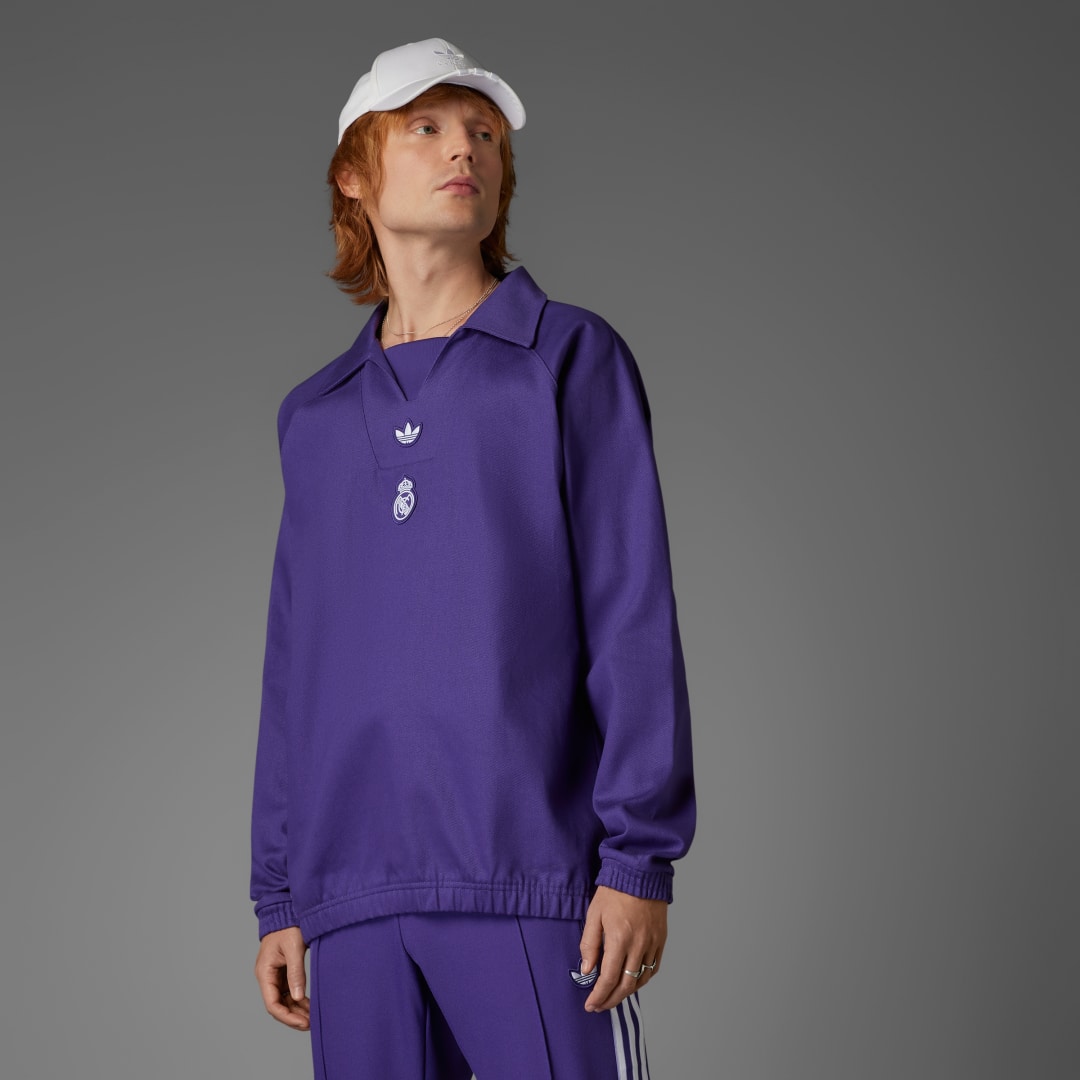 Пуловер adidas Performance Real Madrid Terrace Icons Drill Top Лилаво | JF2578, 0