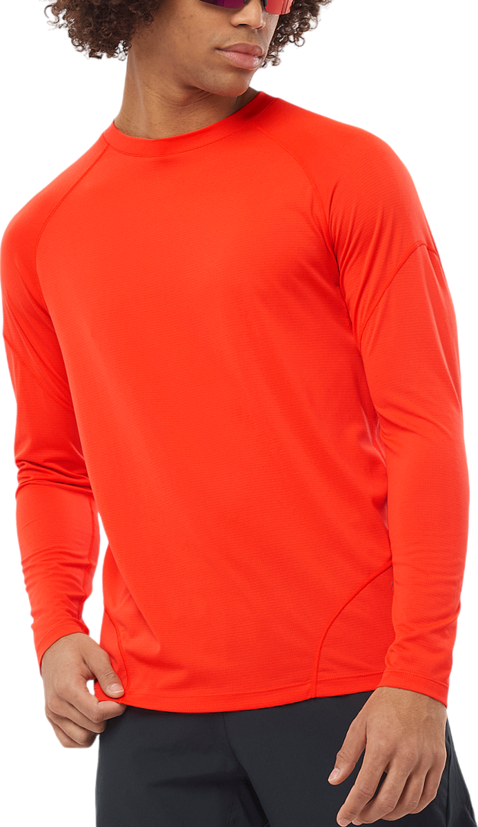 Тениска Salomon Long Sleeve T-shirt Run Червено | lc2265300