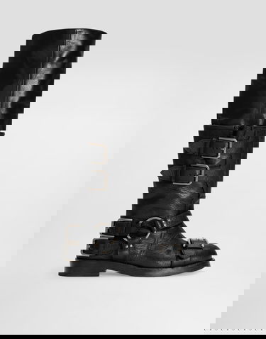 Аксесоари Dolce & Gabbana Dolce & Gabbana Horse Leather Buckle Knee-High Boots Черно | CU1243AW6028B956, 0