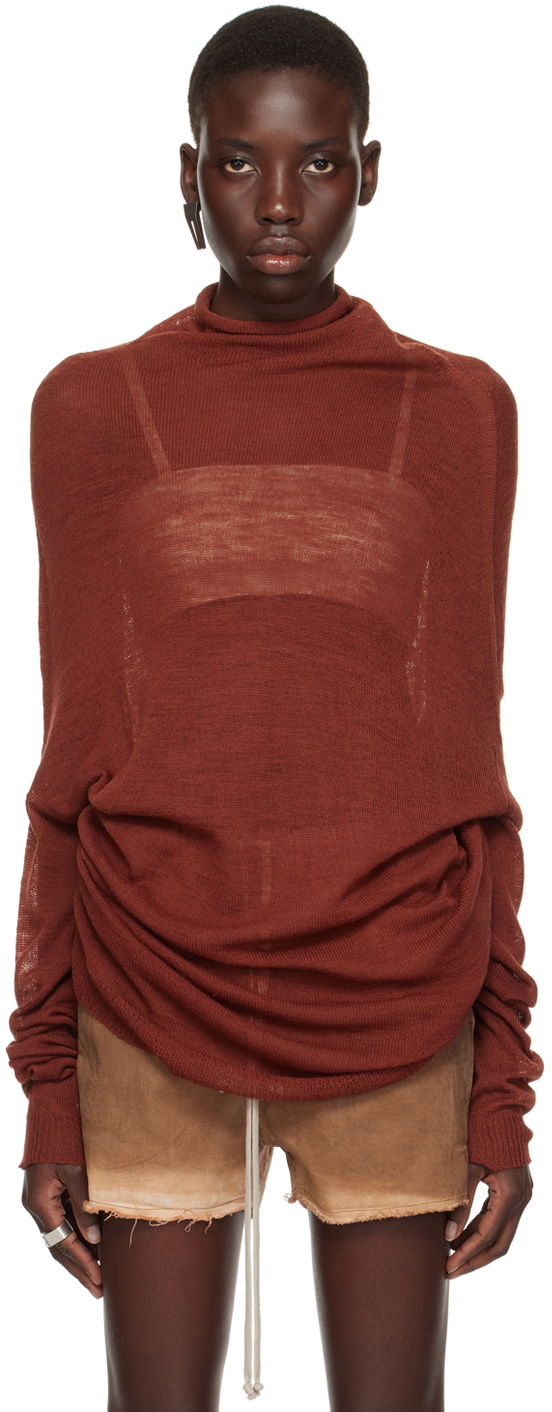 Пуловер Rick Owens Shroud Turtleneck Top Червено | RO01D2687 KM, 0