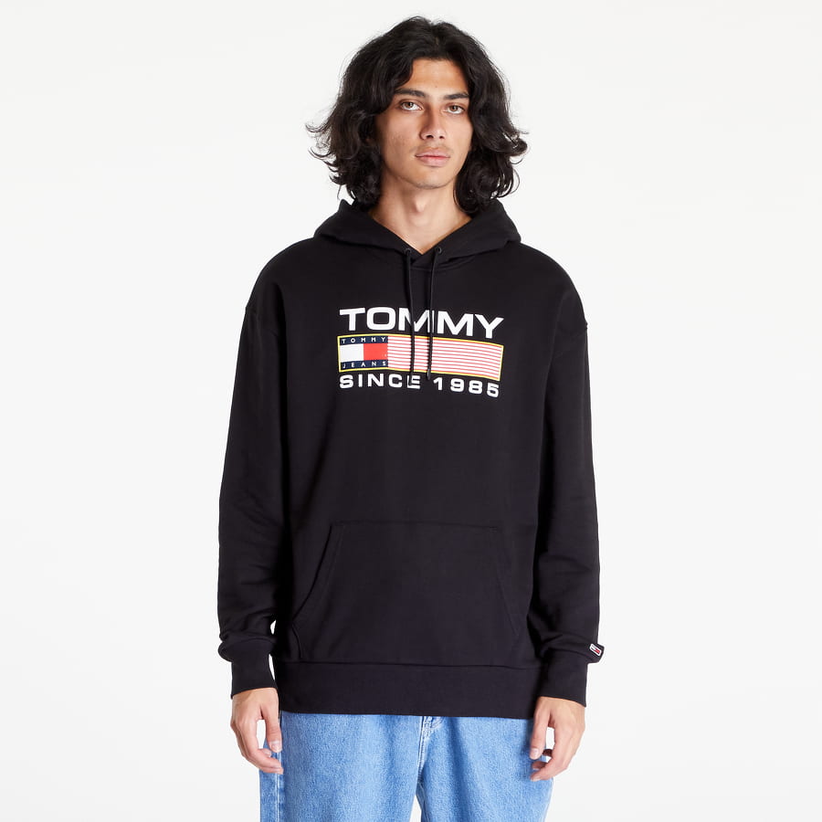 Суитчър Tommy Hilfiger JEANS Reg Athletic Log Hoodie Черно | DM0DM15009 BDS, 0