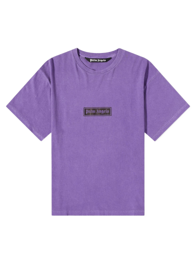 Тениска Palm Angels Garmet Dyed Box Logo Tee Лилаво | PMAA065F22JER0013701