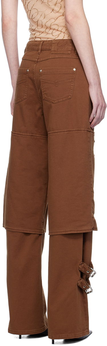 Карго панталони Blumarine Blumarine Boyfriend Cutout Buckle Jeans Кафяво | A344J046A, 2