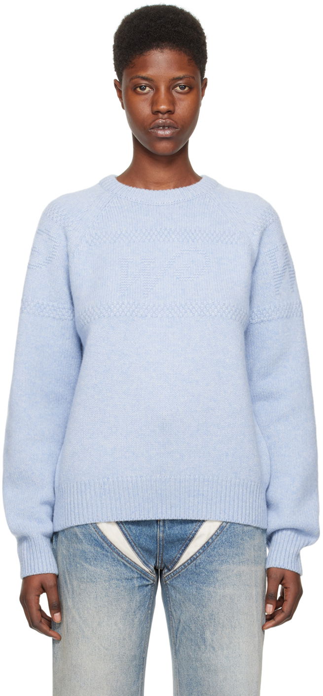 Пуловер We11done Jacquard Sweater Синьо | WD-KT0-24-616-U-SK, 0